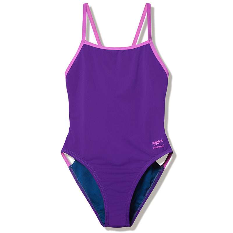 Speedo - Women's Club Training Solid Tri Back Swimsuit - Grape Soda