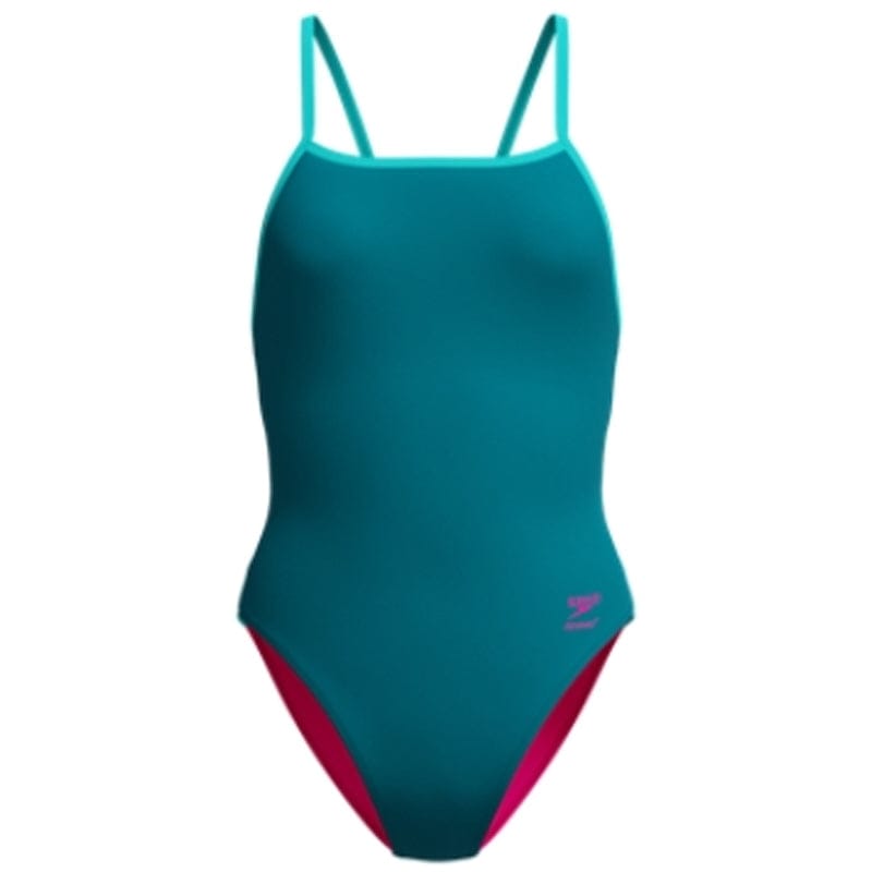 Speedo - Women's Club Training Solid Tri Back Swimsuit - Peacock