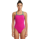 Speedo - Women's Club Training Solid Tri Back Swimsuit - Punchy Pink