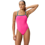 Speedo - Women's Club Training Solid Tri Back Swimsuit - Punchy Pink