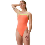 Speedo - Women's Club Training Solid Tri Back Swimsuit - Summer Orange