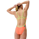 Speedo - Women's Club Training Solid Tri Back Swimsuit - Summer Orange