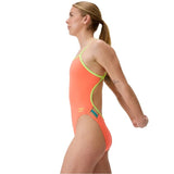Speedo - Women's Club Training Solid Tri Back Swimsuit - Summer Orange