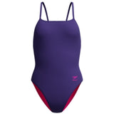 Speedo - Women's Club Training Solid Web Back Swimsuit - Acai Purple