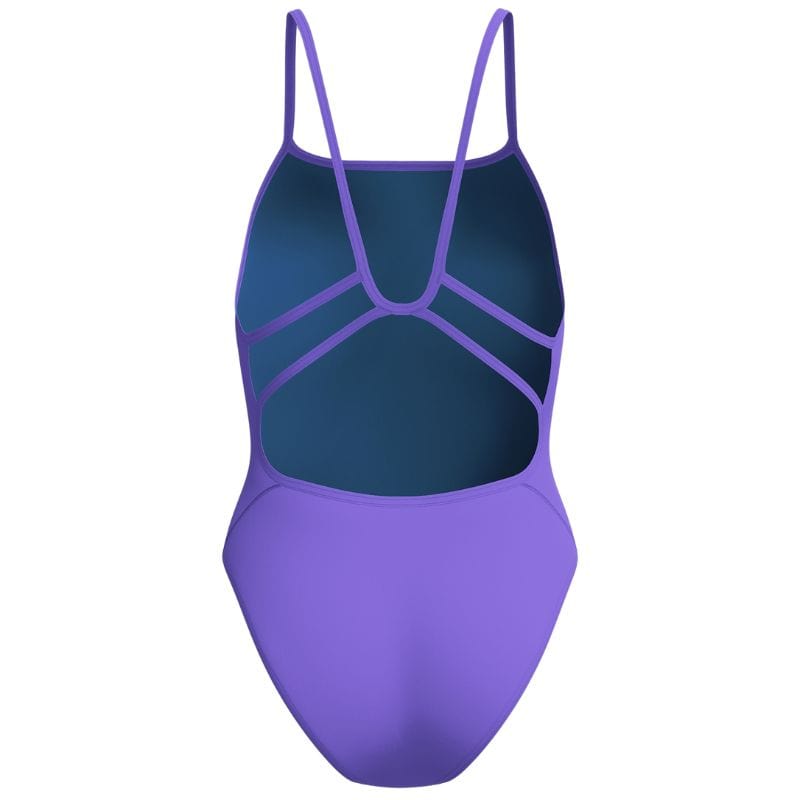 Speedo - Women's Club Training Solid Web Back Swimsuit - Blue/Purple