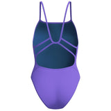 Speedo - Women's Club Training Solid Web Back Swimsuit - Blue/Purple