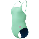 Speedo - Women's Club Training Solid Web Back Swimsuit - Pink/Green