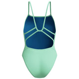 Speedo - Women's Club Training Solid Web Back Swimsuit - Pink/Green