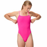 Speedo - Women's Club Training Solid Web Back Swimsuit - Punchy Pink