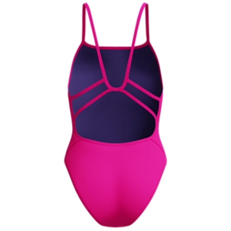 Speedo - Women's Club Training Solid Web Back Swimsuit - Punchy Pink