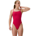 Speedo - Women's Club Training Solid Web Back Swimsuit - Red