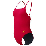 Speedo - Women's Club Training Solid Web Back Swimsuit - Red