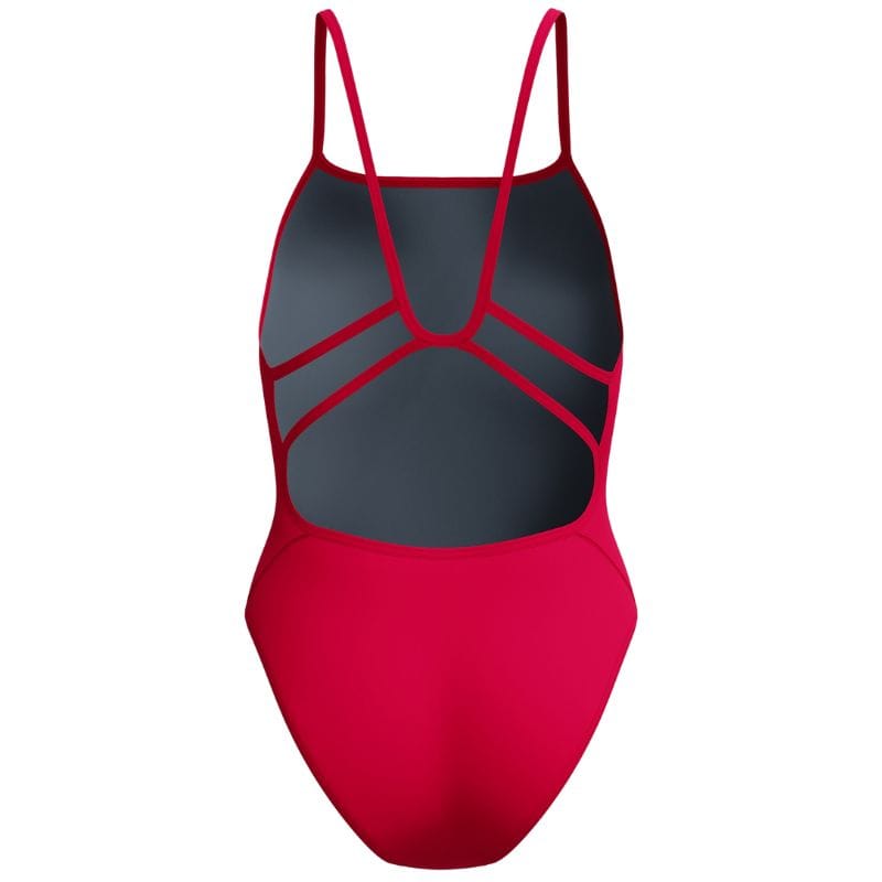 Speedo - Women's Club Training Solid Web Back Swimsuit - Red