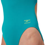 Speedo - Women's Club Training Solid Web Back Swimsuit - Turquiose