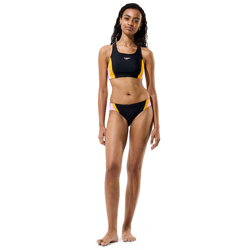 Speedo - Women's Colourblock Splice 2.0 Bikini - Anthracite/Creamsicle/Hope