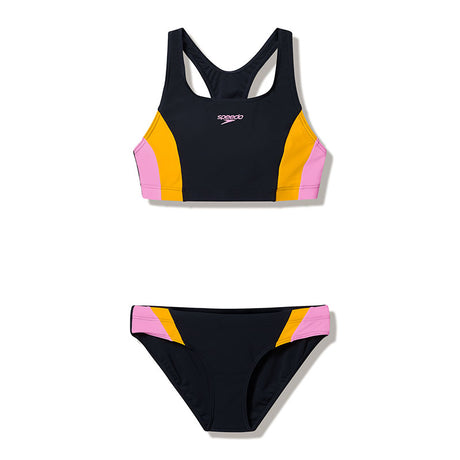Speedo - Women's Colourblock Splice 2.0 Bikini - Anthracite/Creamsicle/Hope