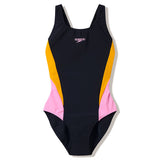 Speedo - Women's Colourblock Splice 2.0 Swimsuit - Anthracite/Creamsicle/Hope