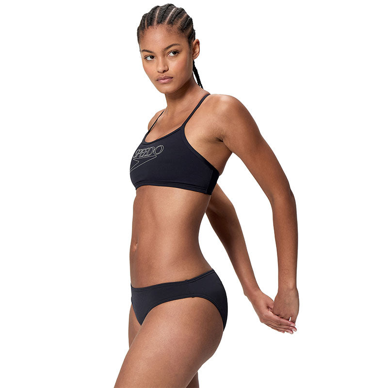 Speedo - Women's Endurance+ Logo Thinstrap Bikini Set - Anthracite