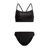 Speedo - Women's Endurance+ Logo Thinstrap Bikini Set - Anthracite
