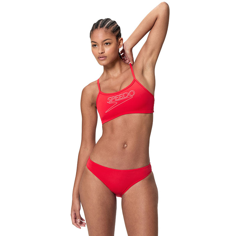 Speedo - Women's Endurance+ Logo Thinstrap Bikini Set - High Risk Red