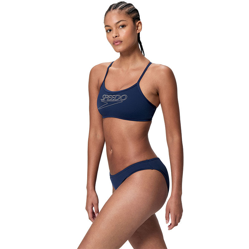 Speedo - Women's Endurance+ Logo Thinstrap Bikini Set - Peacoat