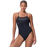 Speedo - Women's Endurance+ Logo Thinstrap Swimsuit - Anthracite