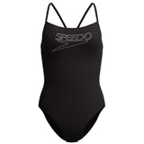 Speedo - Women's Endurance+ Logo Thinstrap Swimsuit - Anthracite