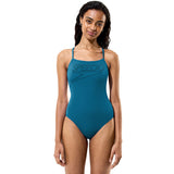 Speedo - Women's Endurance+ Logo Thinstrap Swimsuit - Teal Abyss