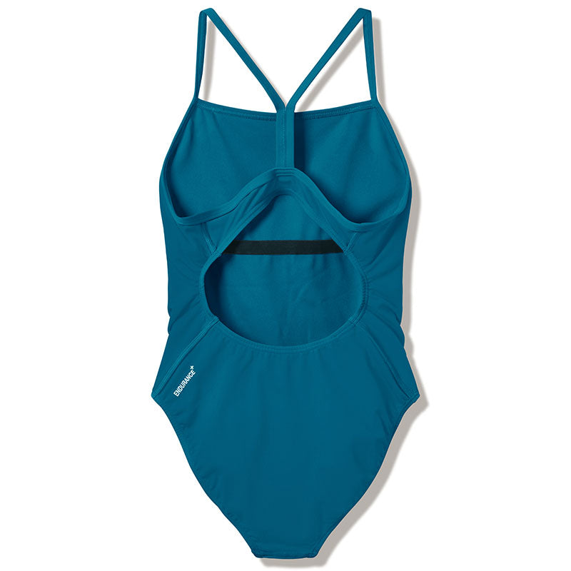 Speedo - Women's Endurance+ Logo Thinstrap Swimsuit - Teal Abyss