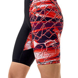 Speedo - Women's Fastskin Hyperpro Printed Openback Kneeskin - Black/Electric Veil