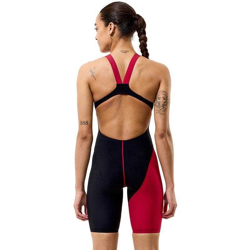 Speedo - Women's Fastskin Hyperpro Solid Openback Kneeskin - Regal Red/Black