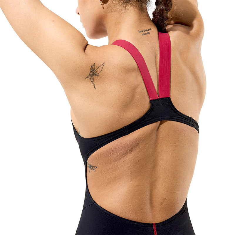 Speedo - Women's Fastskin Hyperpro Solid Openback Kneeskin - Regal Red/Black