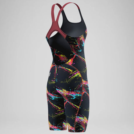 Speedo - Women's Fastskin HyperSpark Printed Openback Kneeskin - Electric Strata