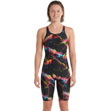 Speedo - Women's Fastskin HyperSpark Printed Openback Kneeskin - Electric Strata