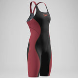 Speedo - Women's Fastskin HyperSpark Solid Openback Kneeskin - Black/Regal Red