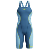 Speedo - Women's Fastskin HyperSpark Solid Openback Kneeskin - Night/Sevres Blue