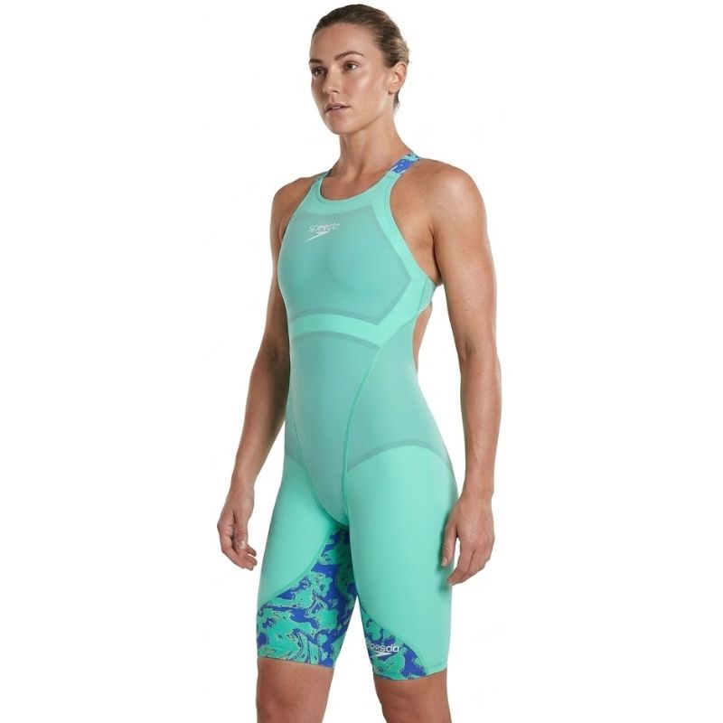 Speedo - Women's Fastskin LZR Ignite Kneeskin - Green/Blue