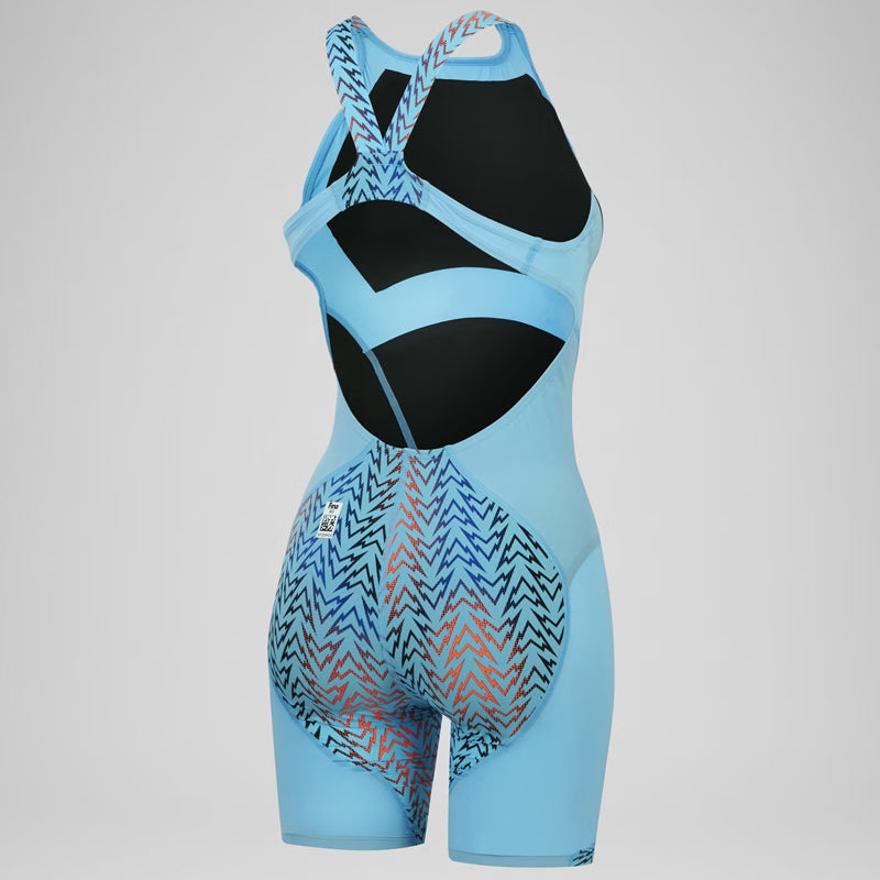 Speedo - Women's Fastskin LZR Ignite Kneeskin Openback - Blue/Red