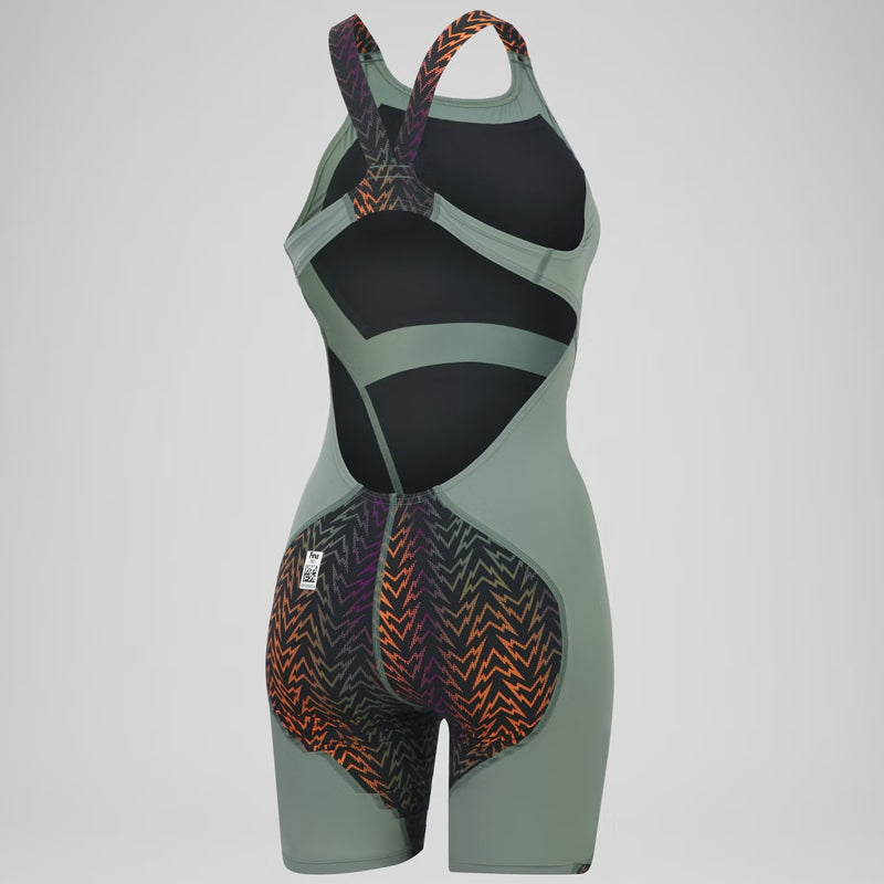 Speedo - Women's Fastskin LZR Ignite Kneeskin Openback - Green/Orange