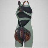 Speedo - Women's Fastskin LZR Ignite Kneeskin Openback - Green/Orange