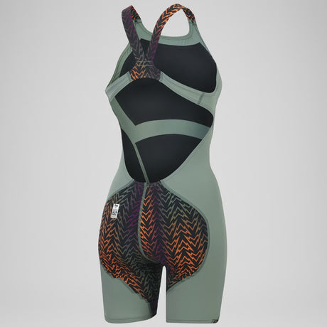 Speedo - Women's Fastskin LZR Ignite Kneeskin Openback - Green/Orange