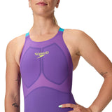 Speedo - Women's Fastskin LZR Pure Intent 2.0 Closedback Kneeskin - Galaxy Grape/Mayan Blue/Hyper Yellow