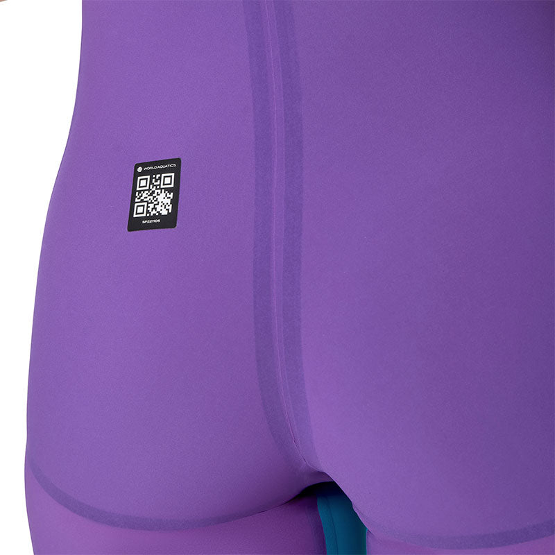 Speedo - Women's Fastskin LZR Pure Intent 2.0 Closedback Kneeskin - Galaxy Grape/Mayan Blue/Hyper Yellow