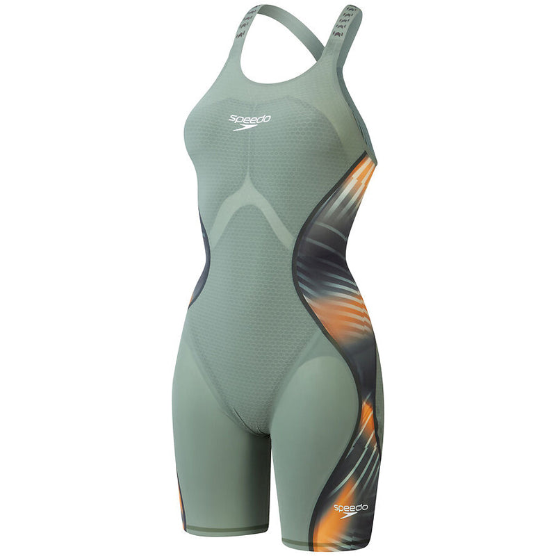 Speedo - Women's Fastskin LZR Pure Intent 2.0 Closedback Kneeskin - Green/Orange