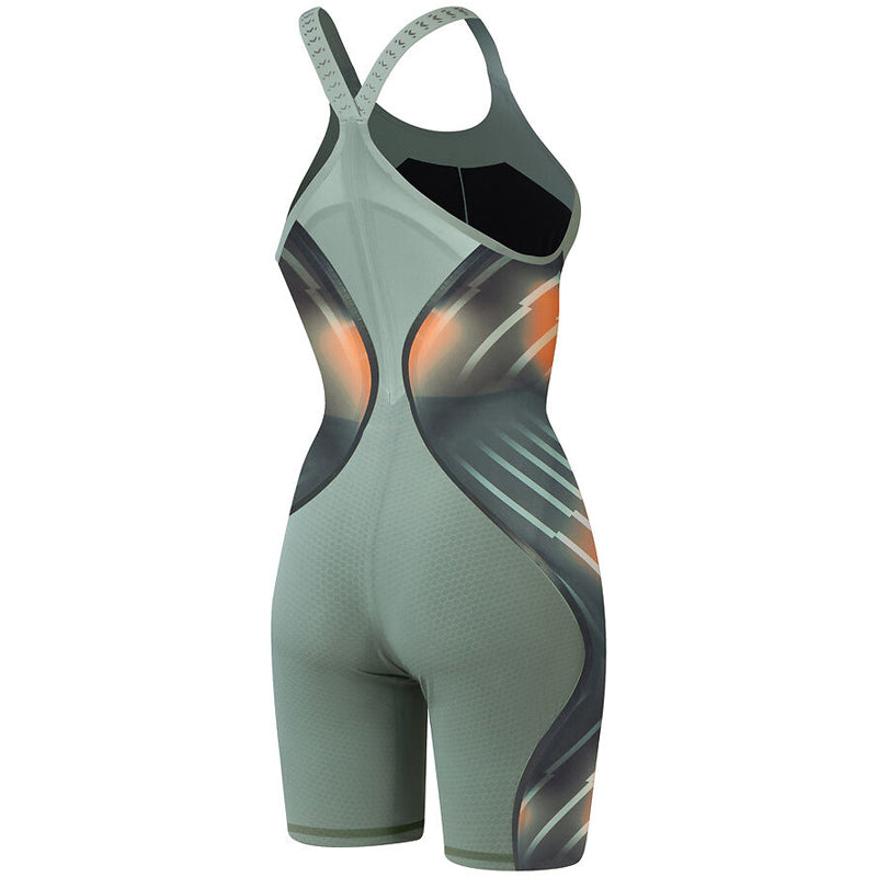 Speedo - Women's Fastskin LZR Pure Intent 2.0 Closedback Kneeskin - Green/Orange