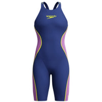 Speedo - Women's Fastskin LZR Pure Intent 2.0 Closedback Kneeskin - Noble Navy/Jelly/Hyper Yellow