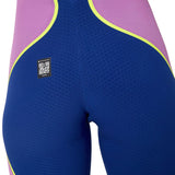 Speedo - Women's Fastskin LZR Pure Intent 2.0 Closedback Kneeskin - Noble Navy/Jelly/Hyper Yellow