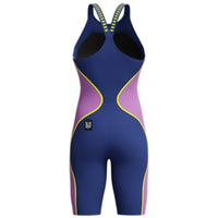 Speedo - Women's Fastskin LZR Pure Intent 2.0 Closedback Kneeskin - Noble Navy/Jelly/Hyper Yellow