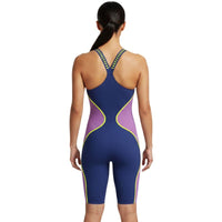 Speedo - Women's Fastskin LZR Pure Intent 2.0 Closedback Kneeskin - Noble Navy/Jelly/Hyper Yellow
