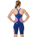 Speedo - Women's Fastskin LZR Pure Intent 2.0 Closedback Kneeskin - Noble Navy/Jelly/Hyper Yellow